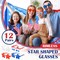 Star Shaped Sunglasses Bulk 4th of July Star Glasses Patriotic Glasses for Independence Day Party Favors